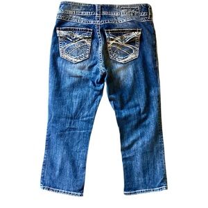 SILVER JEANS Suki Surplus Capri W29 Flap Pockets